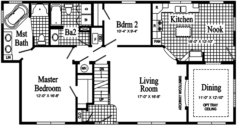 Augusta HP103-A First Floor Floor Plan - Click To Enlarge Floor Plan