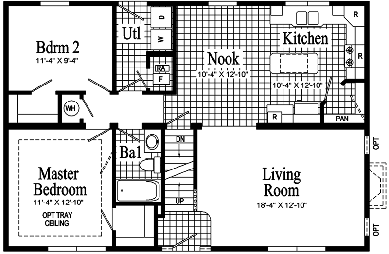 Wilmington HP104-A First Floor Floor Plan - Click To Enlarge Floor Plan