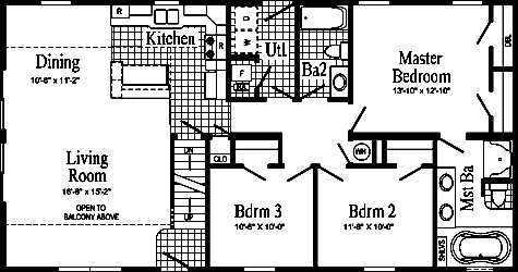 Baycrest HP107-A First Floor Floor Plan - Click To Enlarge Floor Plan