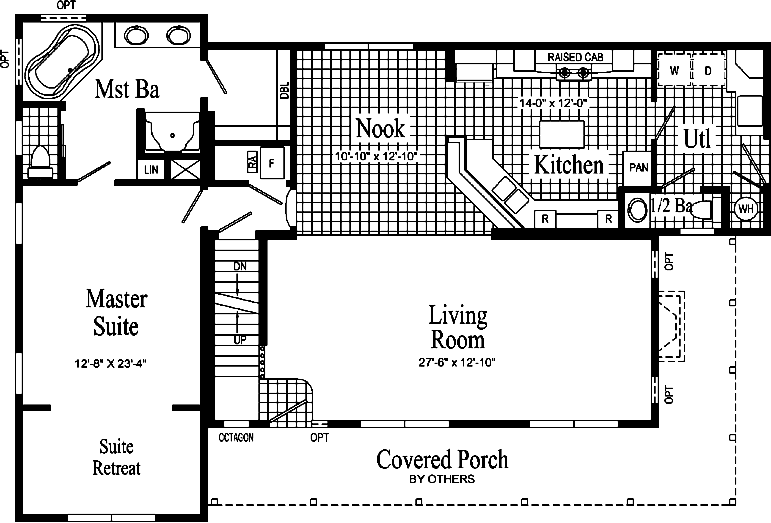 Ridgefield Model HK101-A Main Floor - Floor Plan