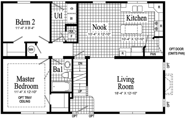 Wilmington Model HP104-A Main Floor - Floor Plan