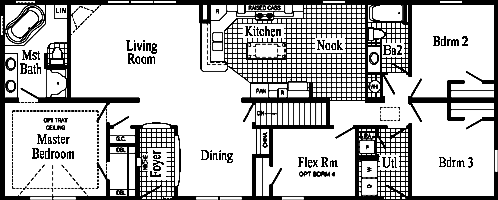 The Quatro II HR171-A Floor Plan - Click To Enlarge Floor Plan
