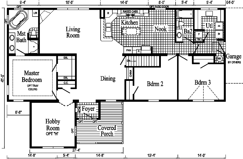 The Hobby Home II Model HR170-AH - Floor Plan