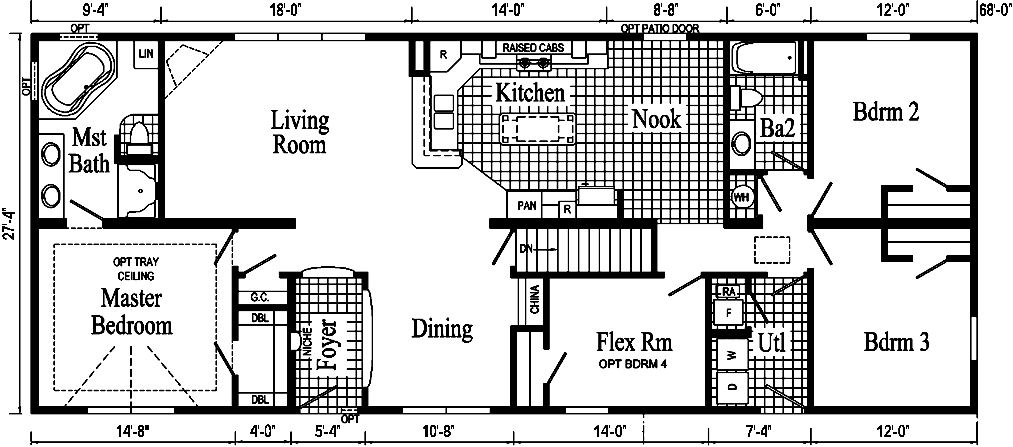 The Quatro II Model HR171-A - Floor Plan