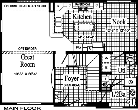 Harrington Model HS160-A Main Floor - Floor Plan