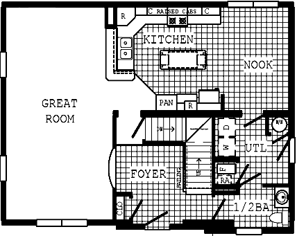 Harrington IV Model HS162-A Main Floor - Floor Plan