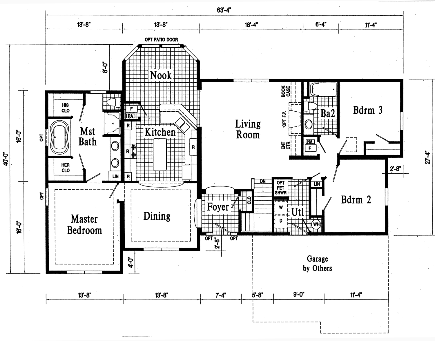 Stratford Model HT101-A Ranch Home - Floor Plan
