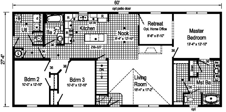 ELDERBERRY - 2P2014-R Floor Plan
