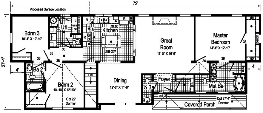BRANSTON - 2P2024-R Floor Plan