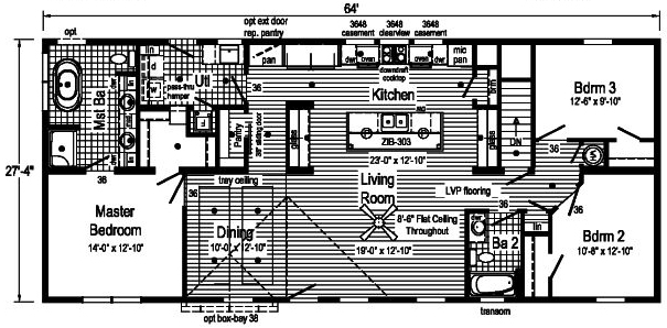 LA BELLA CASA - 2P2801-R Floor Plan